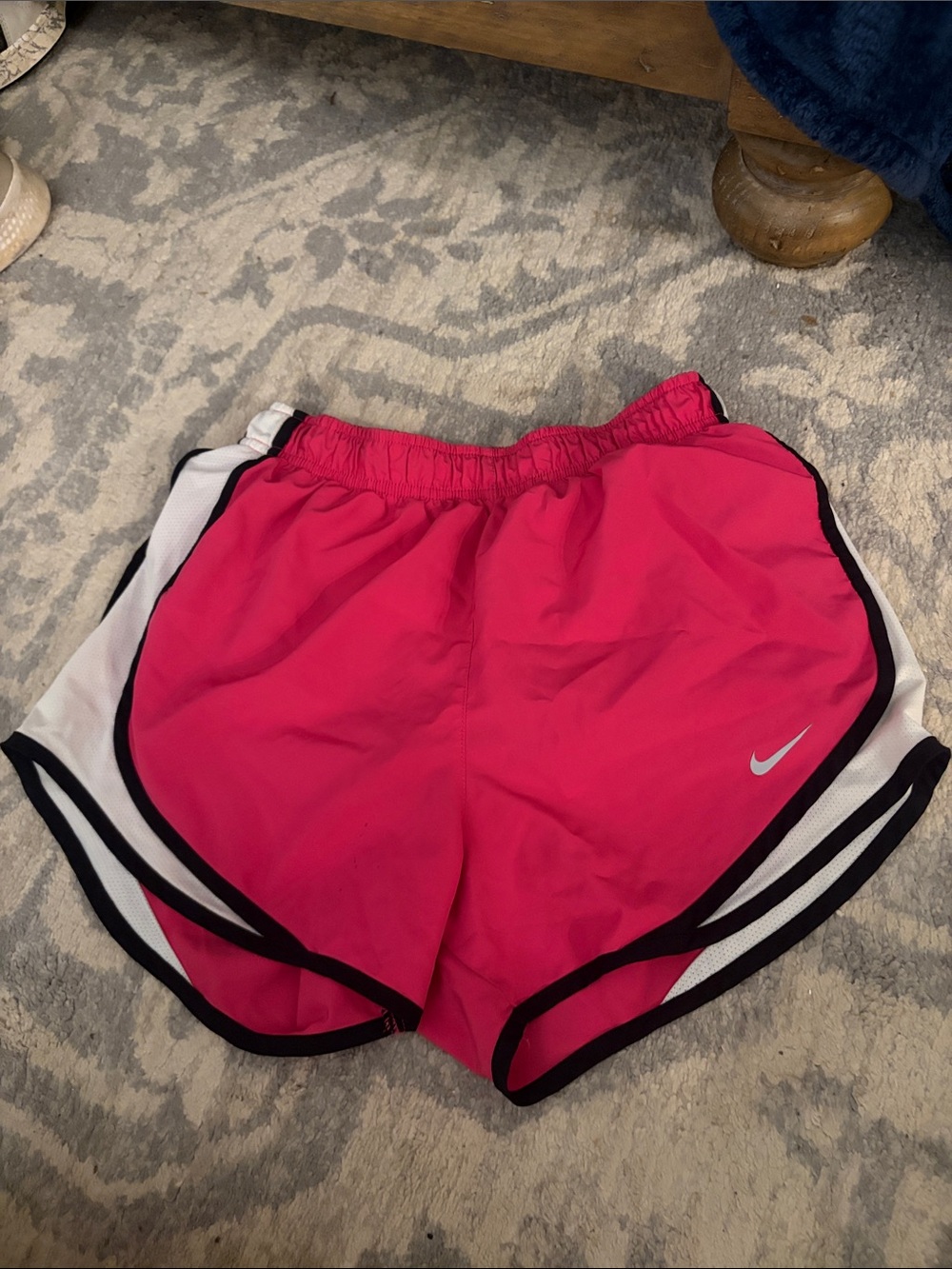 Nike Women's Hot Pink Athletic Shorts with White Panels